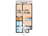 エスグランデ中崎町 1LDKの間取り