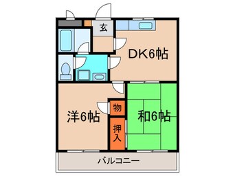 間取図 エクレ－ル衣掛