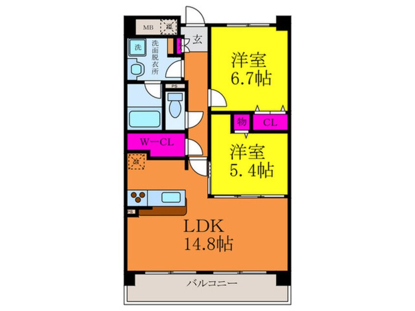 間取図 グランデ紫陽花
