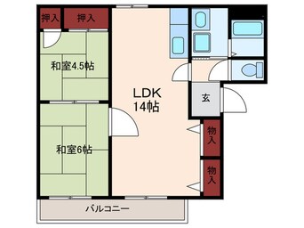 間取図 ＷＥＳＴ　ＨＩＬＬ　Ａ棟