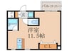 アール新大阪 1Rの間取り