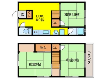 間取図 蔵垣内テラスハウス
