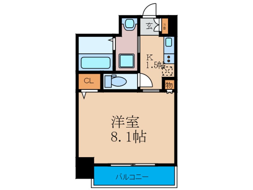 間取図 ｽﾜﾝｽﾞｼﾃｨ福島ｸﾞﾗﾝﾃﾞ(901)