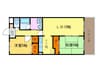 ＪＯ・ロワイヤル 2LDKの間取り