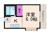 摂津コーポ 1Kの間取り