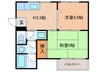 東山ハイツ 2Kの間取り