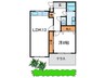 フローレンス桜町 1LDKの間取り
