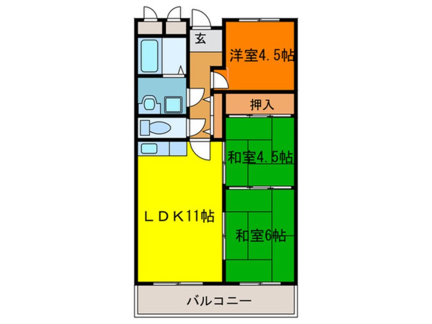 間取図 グランドゥール平井