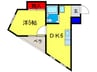 シャトレカルマン 1DKの間取り