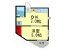 シャトレカルマン 1DKの間取り