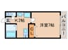 桂東ビル 1Kの間取り