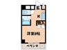 白砂ビル 1Kの間取り
