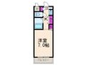 アプレシオ西冠Ⅱ 1Kの間取り