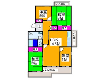 間取図 泉北城山台二丁３街区２３号棟