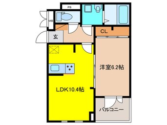 間取図 パインオ－ク　A