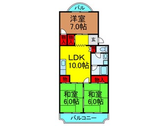 間取図 グリーンヒル香里園