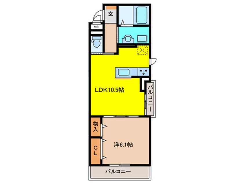 間取図 パインオ－ク　C
