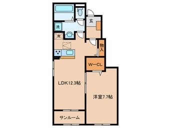 間取図 仮)長畑町アパート