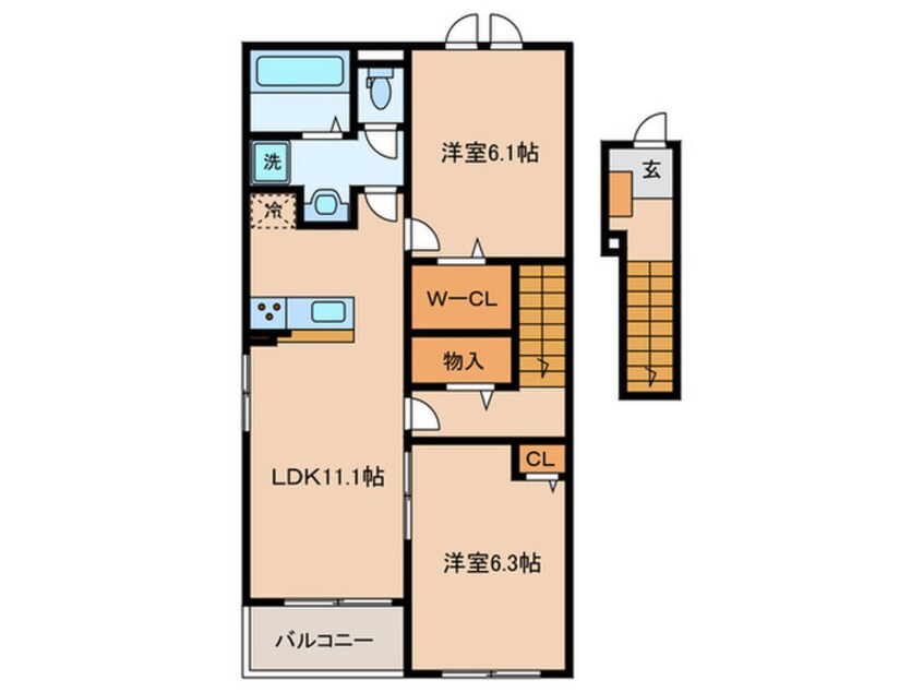 間取図 仮)長畑町アパート
