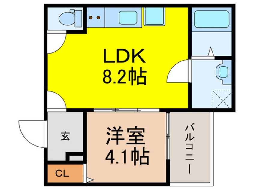 間取図 仮)東大阪市岩田町3丁目AP　F棟