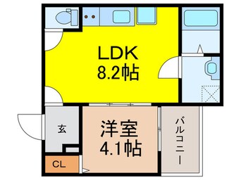 間取図 仮)東大阪市岩田町3丁目AP　F棟