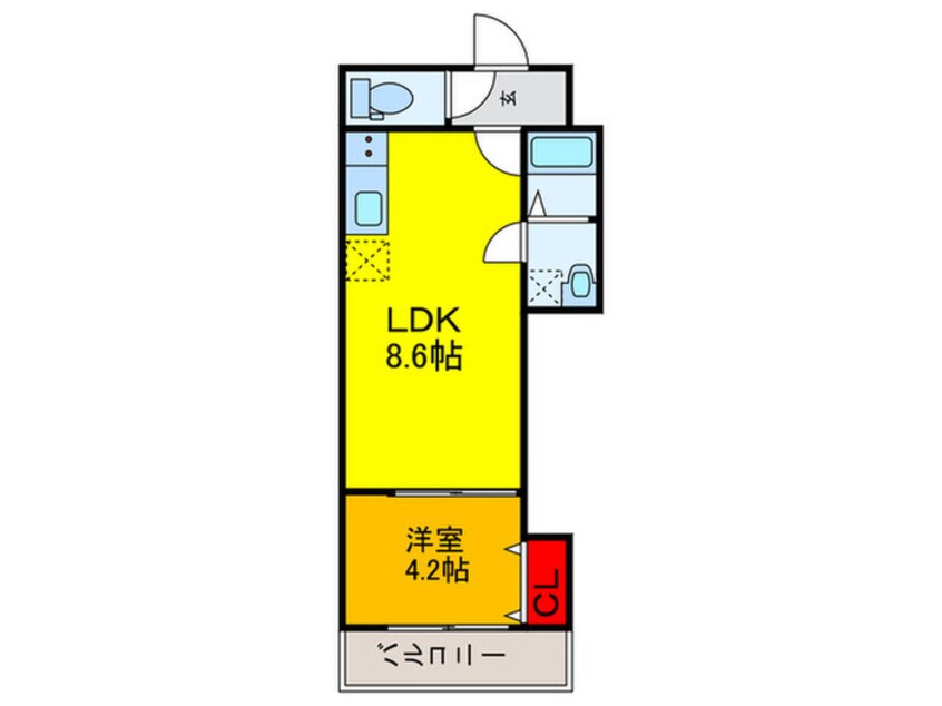 間取図 仮)東大阪市岩田町3丁目AP　F棟