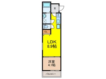 間取図 仮)東大阪市岩田町3丁目AP　F棟