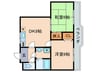 カーム瀬田 2DKの間取り