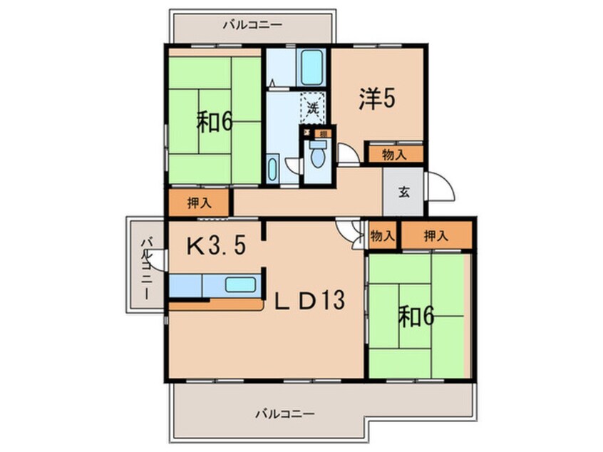 間取図 泉北城山台二丁３街区２４号棟