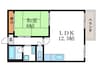 ＷＥＳＴ　ＨＩＬＬ　Ｂ棟 1LDKの間取り