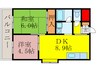 中井ハイツ 2DKの間取り