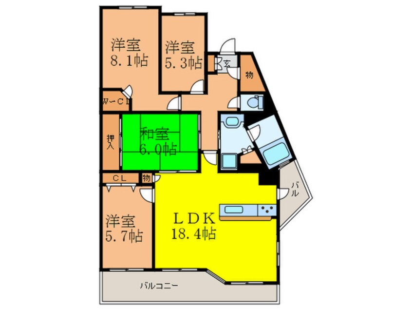 間取図 ルネグランディルＡ棟（926）