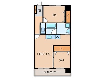 間取図 ｱﾙﾌｧｽﾃｲﾂ明石ｱｳﾞｪﾆｭｰ(302)