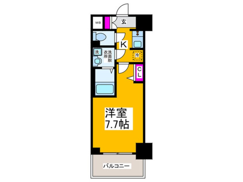 間取図 S-RESIDENCE難波EAST(1310)