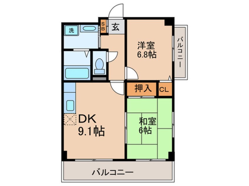 間取図 ラポール御弊島