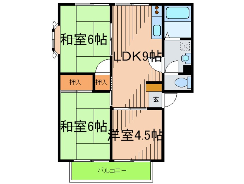 間取図 サンビレッジ三ツ池台Ａ