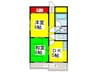 コ－ポアオイ 2DKの間取り