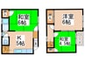 ハルイテラス日下町 3Kの間取り