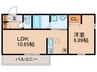 West Path Ⅱ 1LDKの間取り