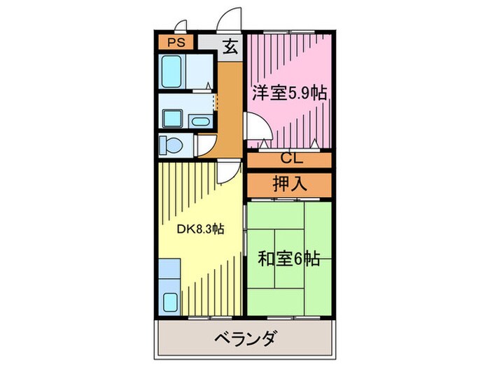 間取り図 グランディアミ・アモ－レ南塚口