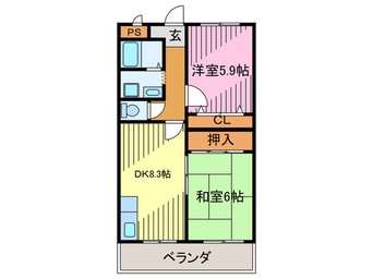 間取図 グランディアミ・アモ－レ南塚口