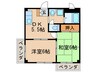 ソシエル マキ 2DKの間取り