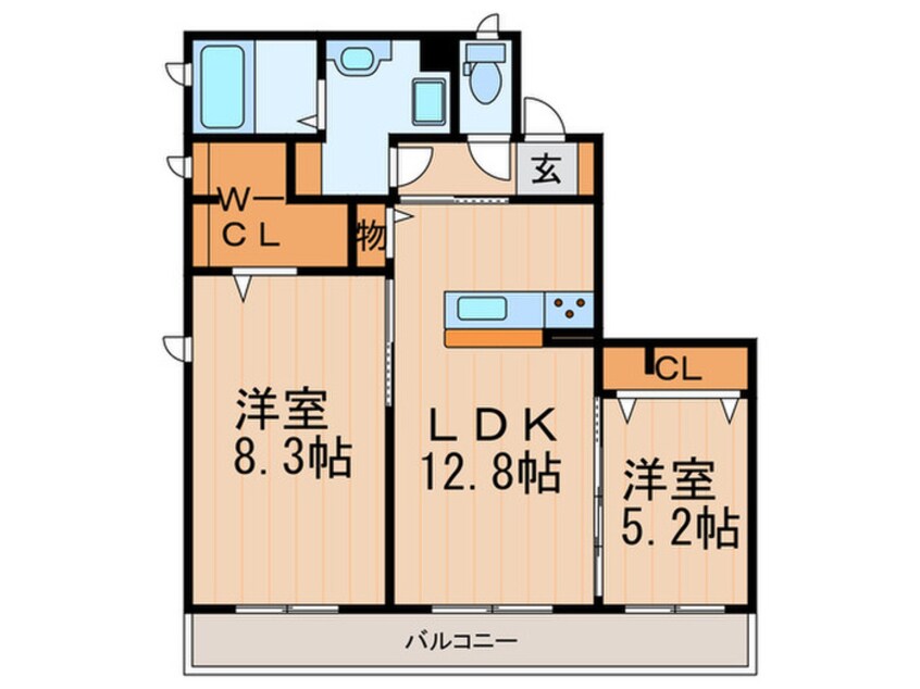 間取図 八幡シャーメゾン１番館