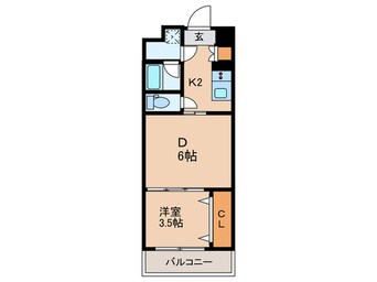 間取図 ﾌｧｽﾃｰﾄ大阪ﾏｼﾞｮﾘﾃｨ（205）