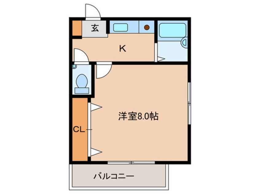 間取図 ﾋﾞｶﾞｰﾎﾟﾘｽ296同心二丁目KSビル