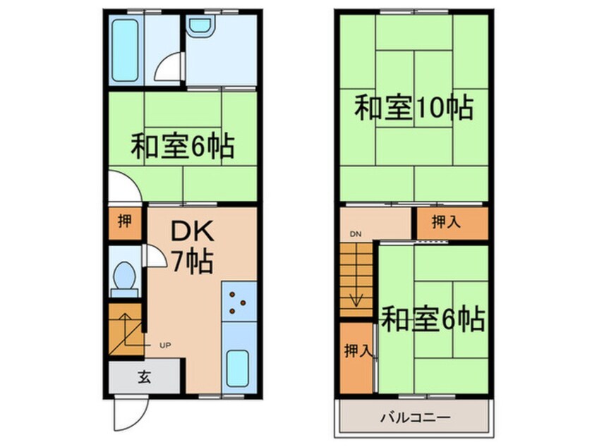 間取図 東鳴尾町2丁目賃貸戸建