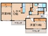 アネックス大久保 2LDKの間取り