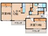 アネックス大久保 2LDKの間取り