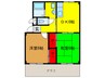 ピアハイム俊徳道 2DKの間取り