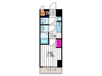 間取図 プレサンス阿波座駅前(1002)